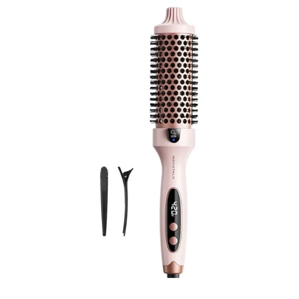 BRAND NEW Wavytalk Thermal Brush, Blowout Boost 1.5 inch Heated Round Brush,Pink - Picture 1 of 14